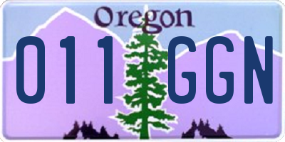 OR license plate 011GGN