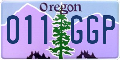 OR license plate 011GGP