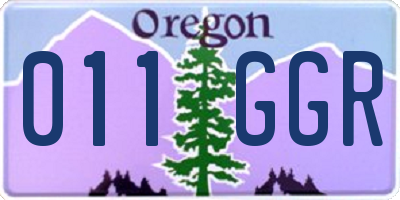 OR license plate 011GGR