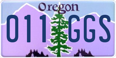 OR license plate 011GGS