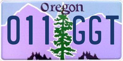 OR license plate 011GGT