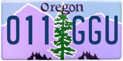 OR license plate 011GGU