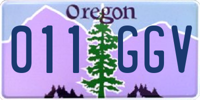 OR license plate 011GGV