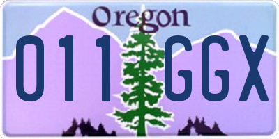 OR license plate 011GGX