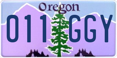 OR license plate 011GGY