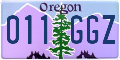 OR license plate 011GGZ