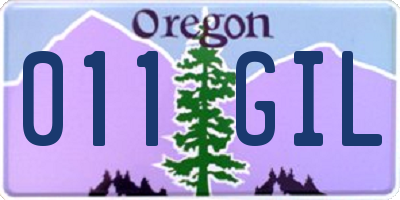 OR license plate 011GIL