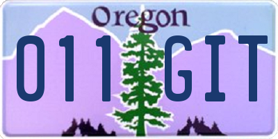OR license plate 011GIT