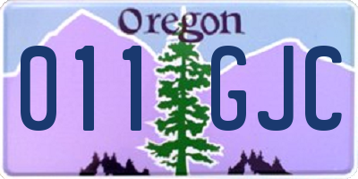 OR license plate 011GJC