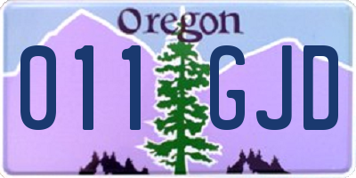 OR license plate 011GJD