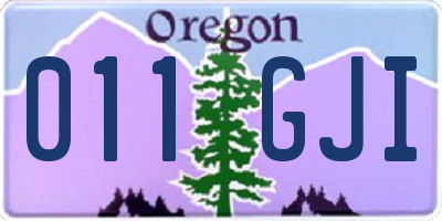 OR license plate 011GJI