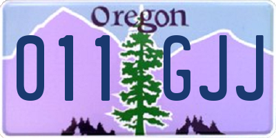 OR license plate 011GJJ