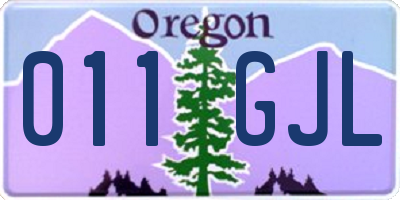 OR license plate 011GJL