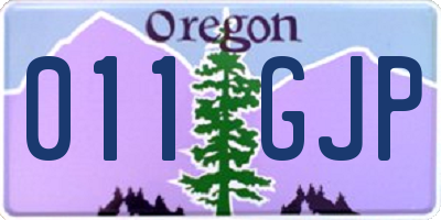 OR license plate 011GJP