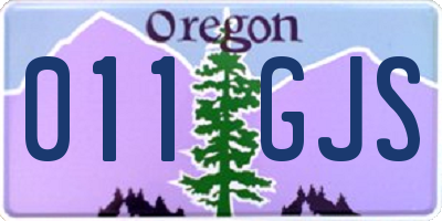 OR license plate 011GJS