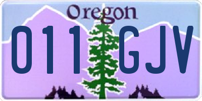 OR license plate 011GJV
