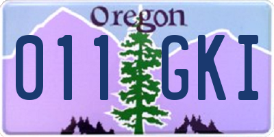 OR license plate 011GKI