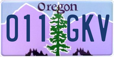 OR license plate 011GKV