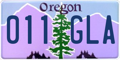 OR license plate 011GLA
