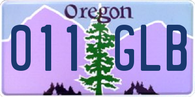 OR license plate 011GLB