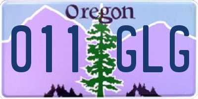 OR license plate 011GLG