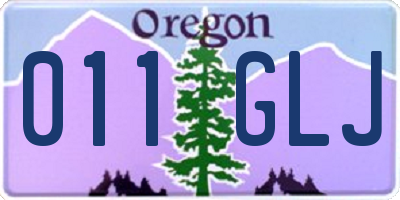 OR license plate 011GLJ