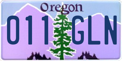 OR license plate 011GLN