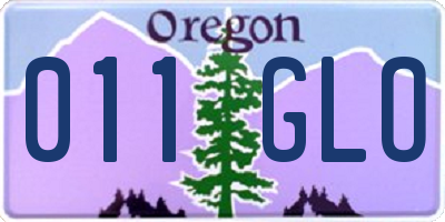 OR license plate 011GLO