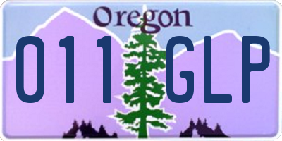 OR license plate 011GLP