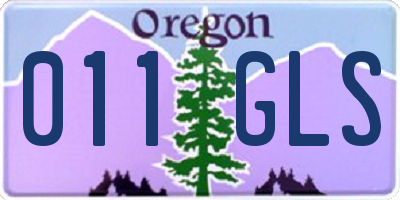 OR license plate 011GLS