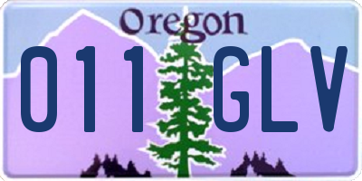 OR license plate 011GLV