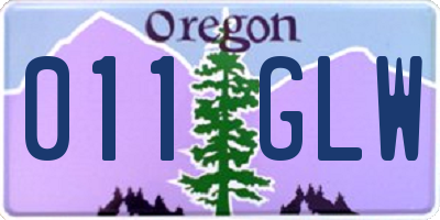 OR license plate 011GLW
