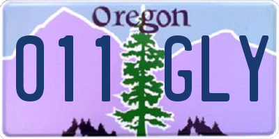 OR license plate 011GLY