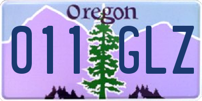 OR license plate 011GLZ