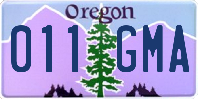 OR license plate 011GMA