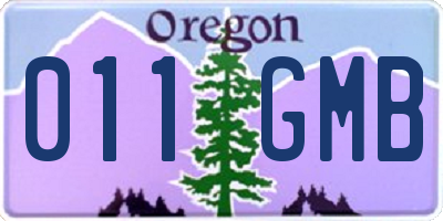 OR license plate 011GMB