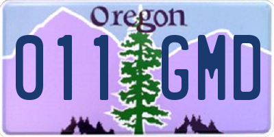 OR license plate 011GMD