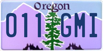 OR license plate 011GMI