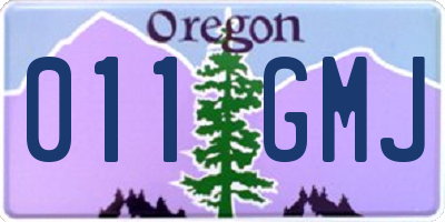 OR license plate 011GMJ
