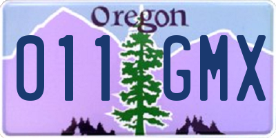 OR license plate 011GMX