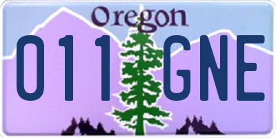 OR license plate 011GNE