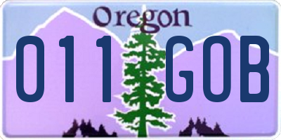 OR license plate 011GOB