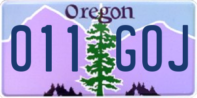 OR license plate 011GOJ