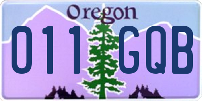 OR license plate 011GQB