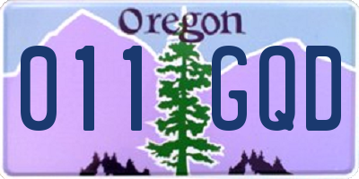 OR license plate 011GQD