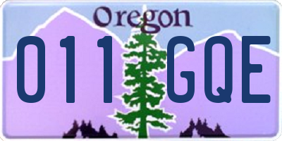 OR license plate 011GQE