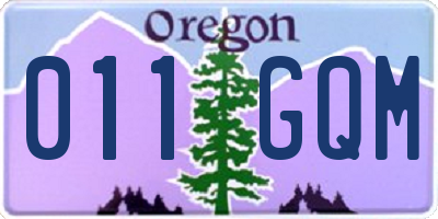 OR license plate 011GQM