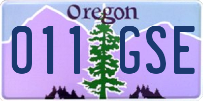 OR license plate 011GSE