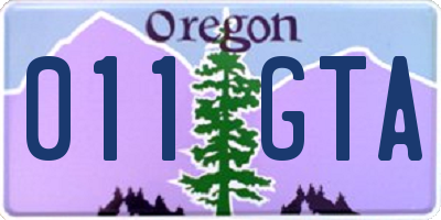 OR license plate 011GTA