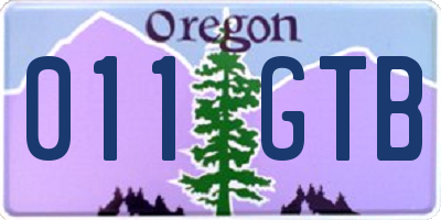 OR license plate 011GTB